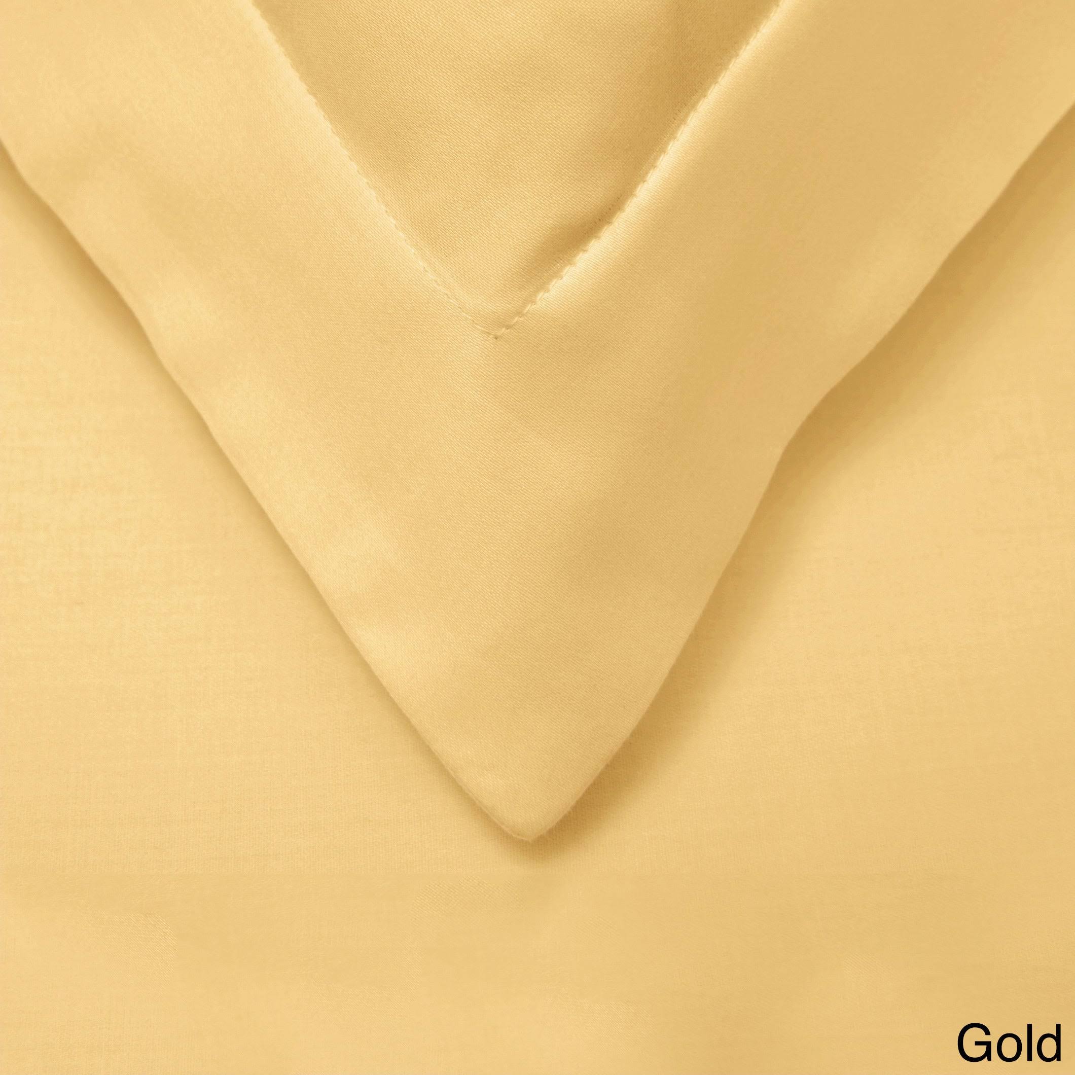 Gold California King 3 Piece Cotton Sateen Duvet Cover Set J47621