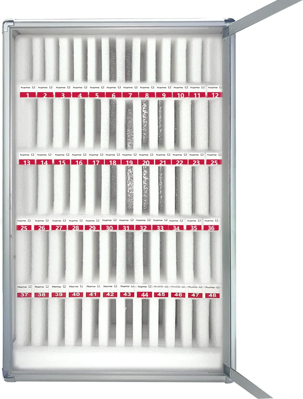 60 Slots Aluminum Alloy Cell Phones Storage Cabinet with Lock E596765