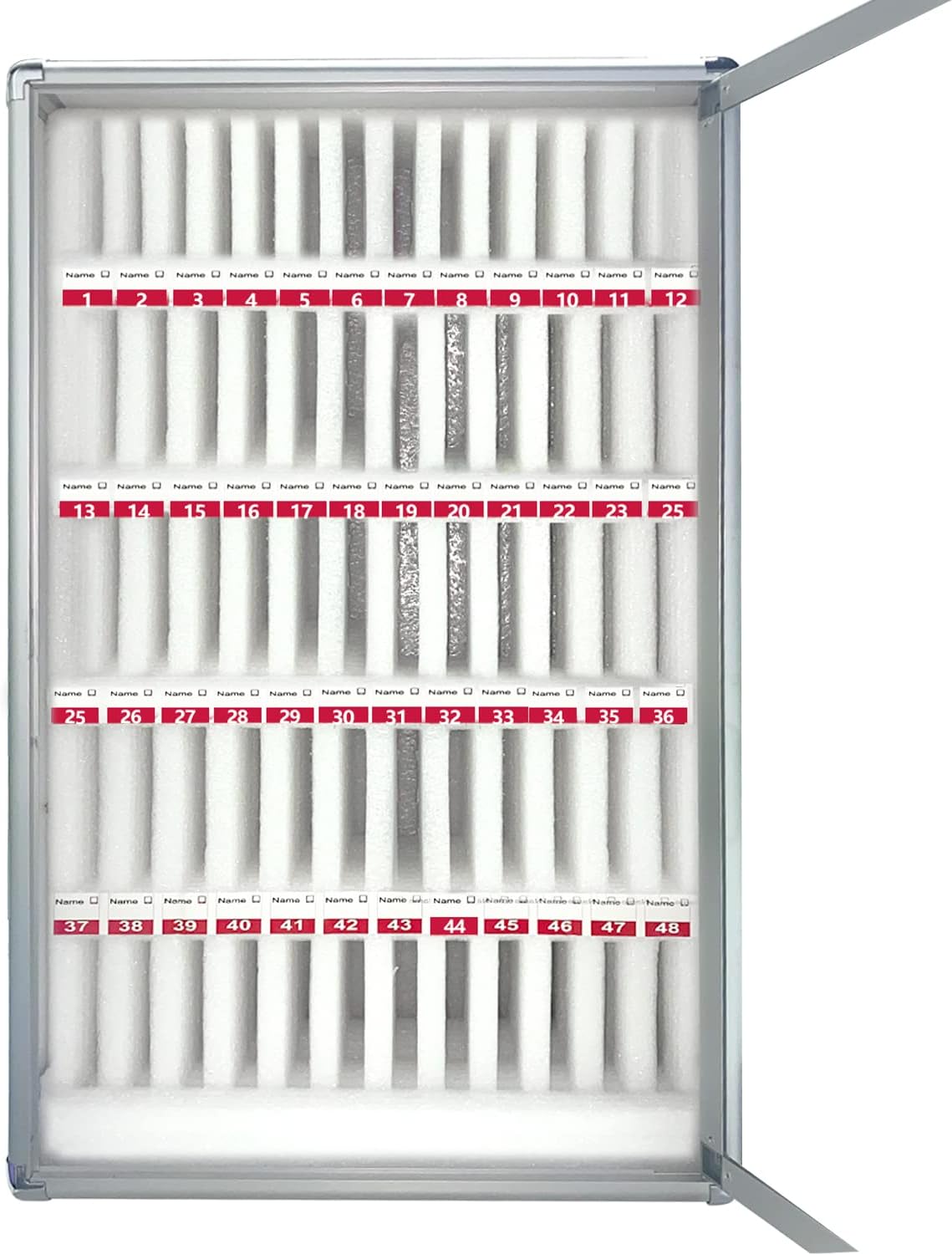 60 Slots Aluminum Alloy Cell Phones Storage Cabinet with Lock E596765