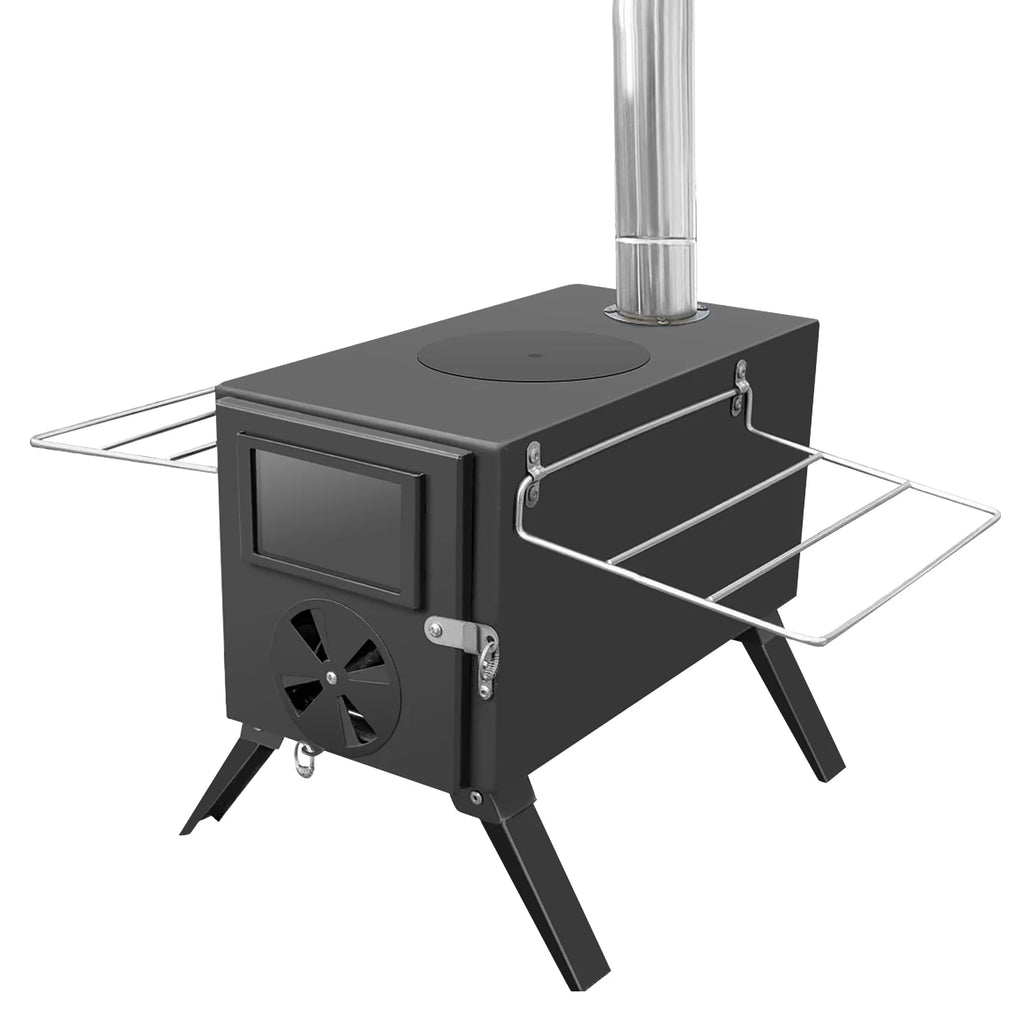 Portable Wood Burning Stove for Outdoor Cooking and Heating J46063