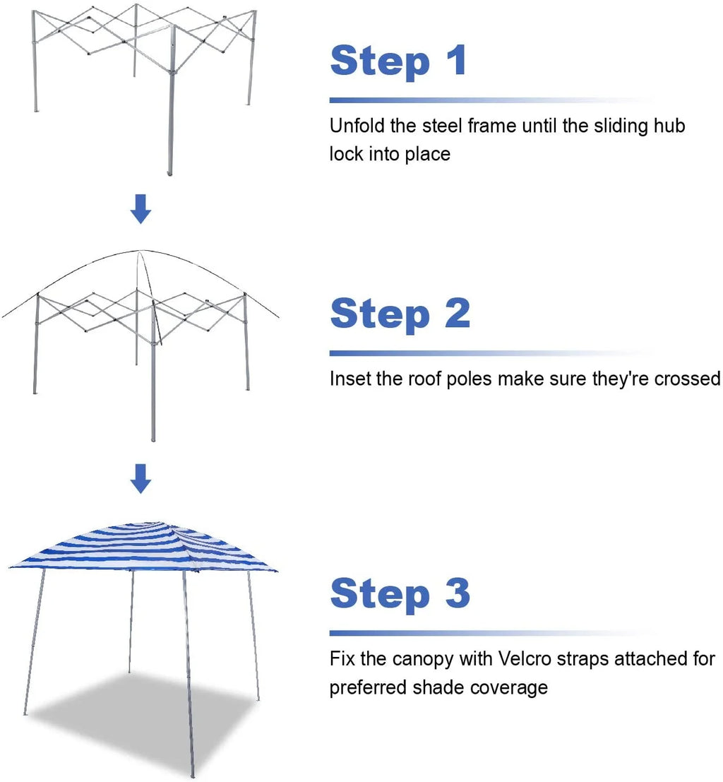 Blue Stripe Lightweight Slant Leg Canopy Tent T971273