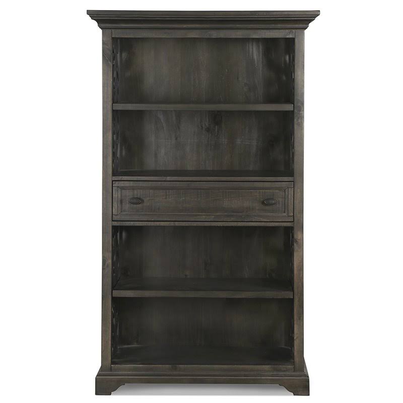 4 Shelf Bookcase in Weathered Peppercorn M8771