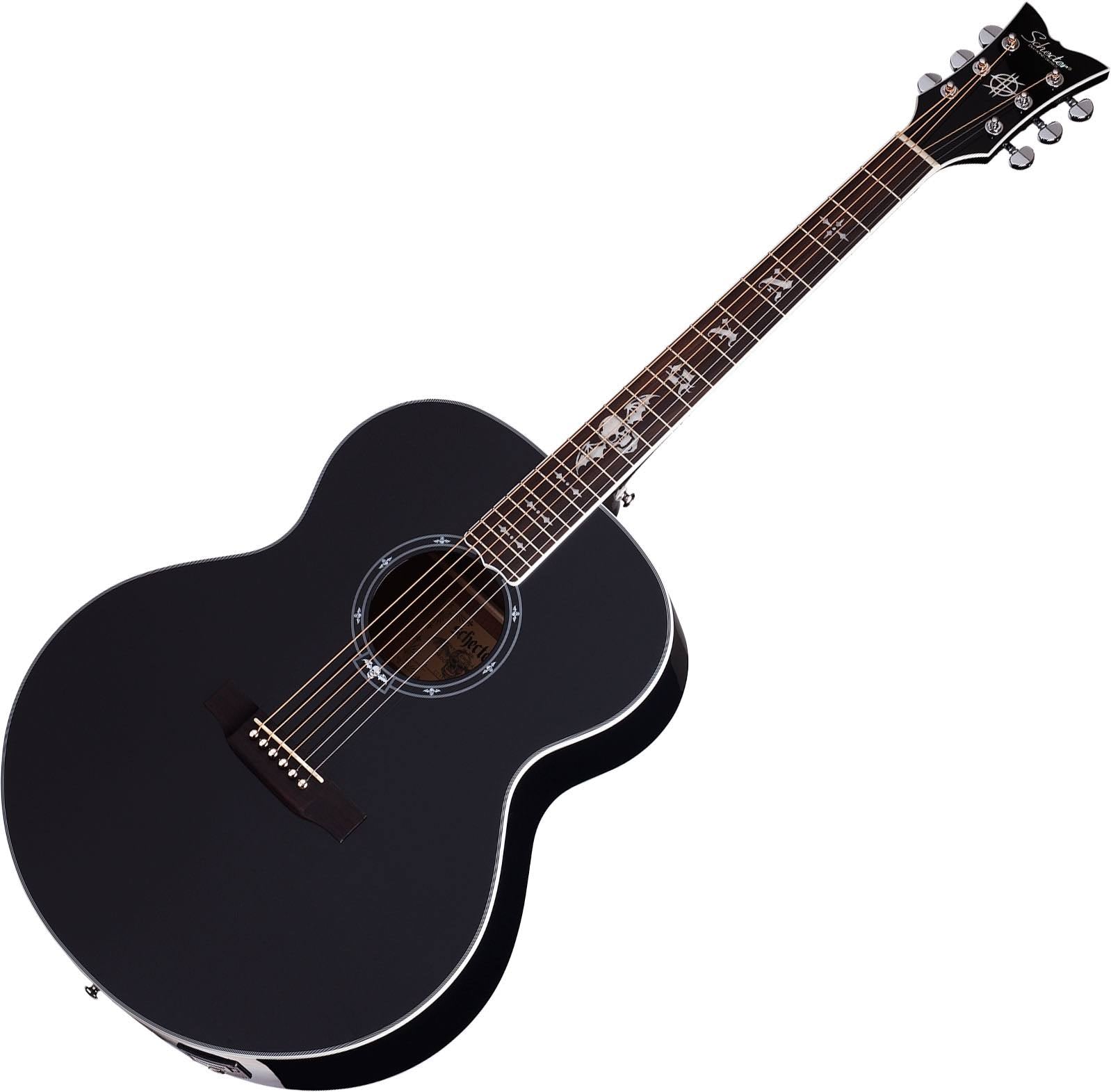 Gloss Black Acoustic Guitar D693