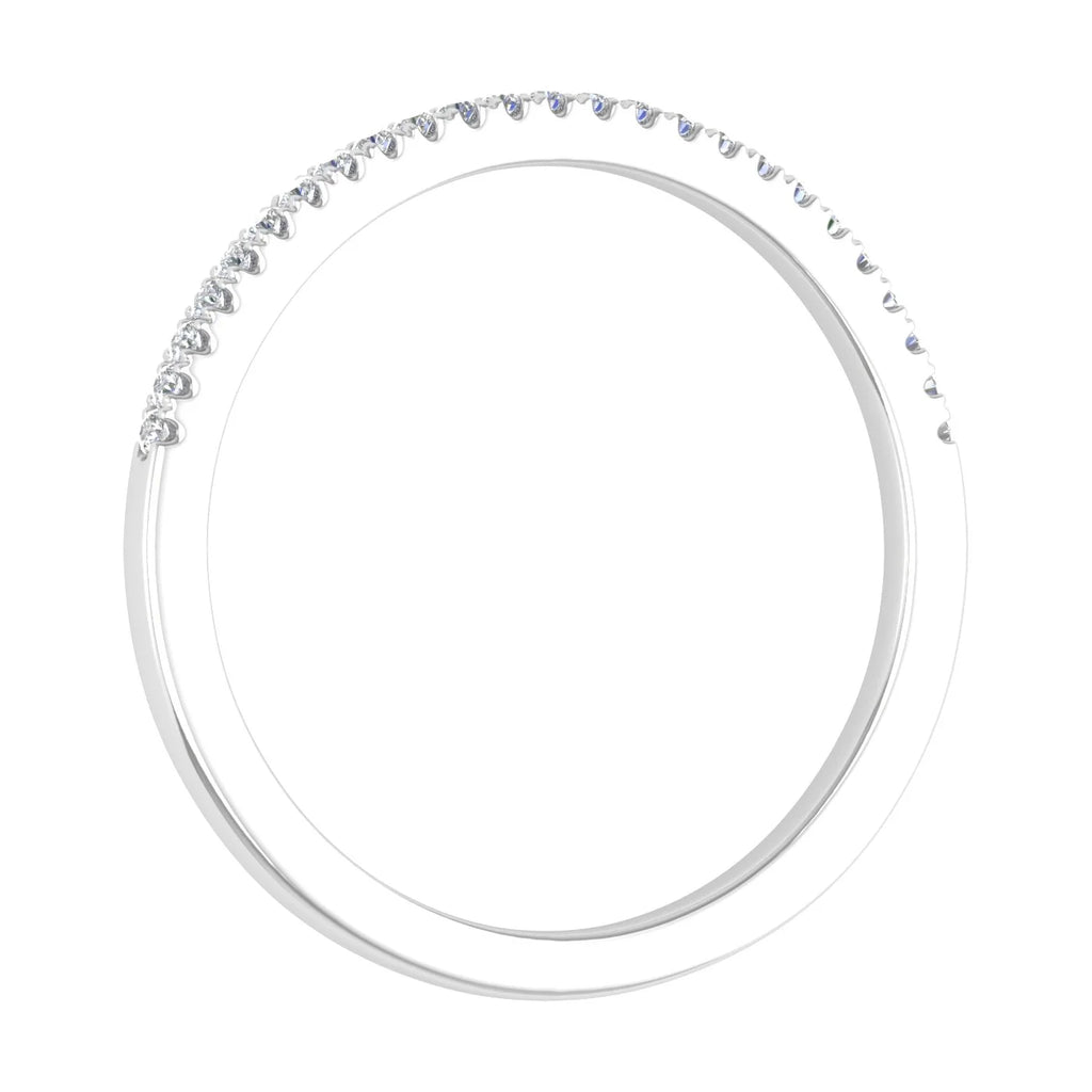 10K White Gold Diamond Stackable Ring D853