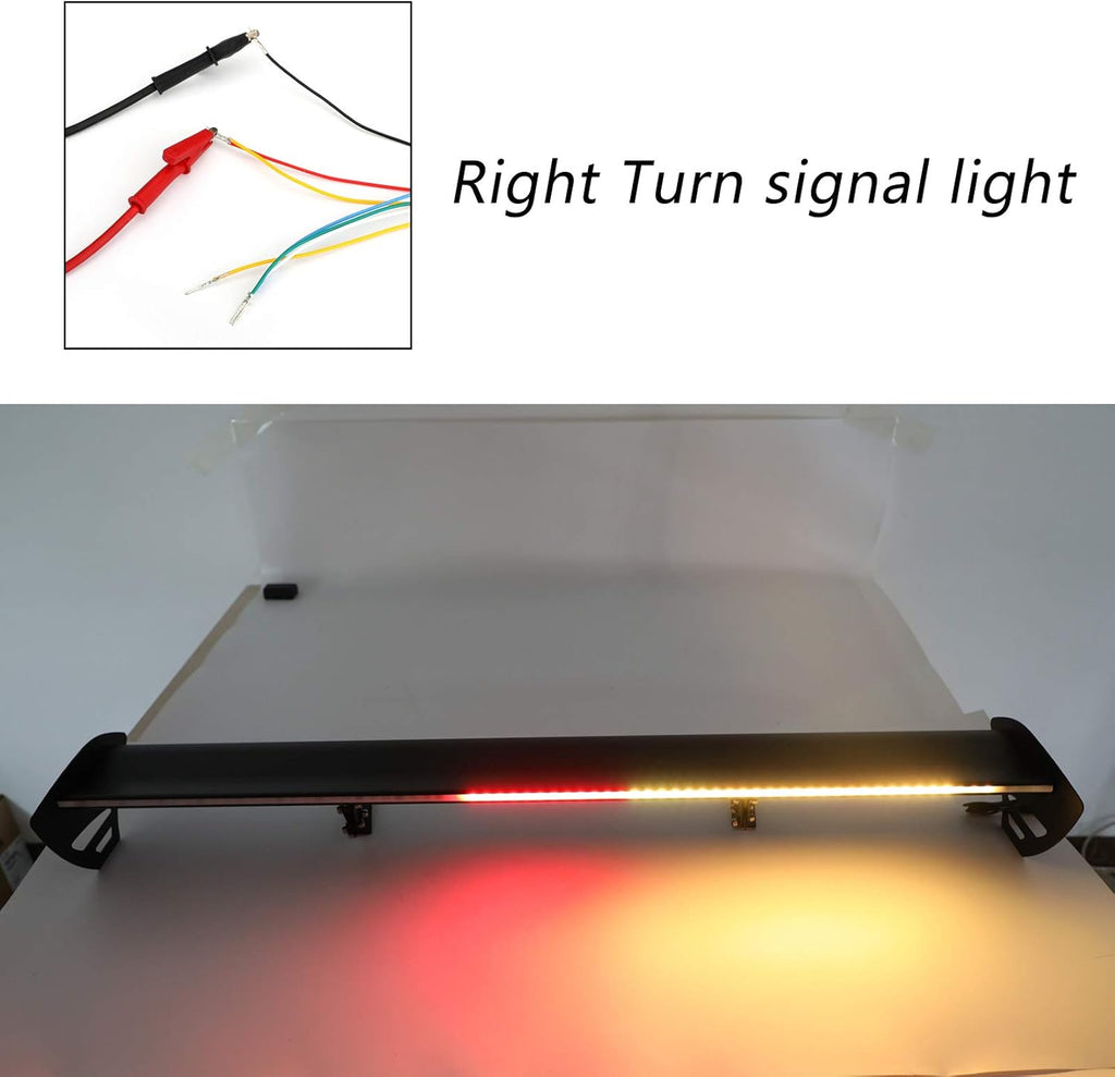 Universal Hatch Adjustable Aluminum Rear Trunk Wing Racing Spoiler With LED P597459
