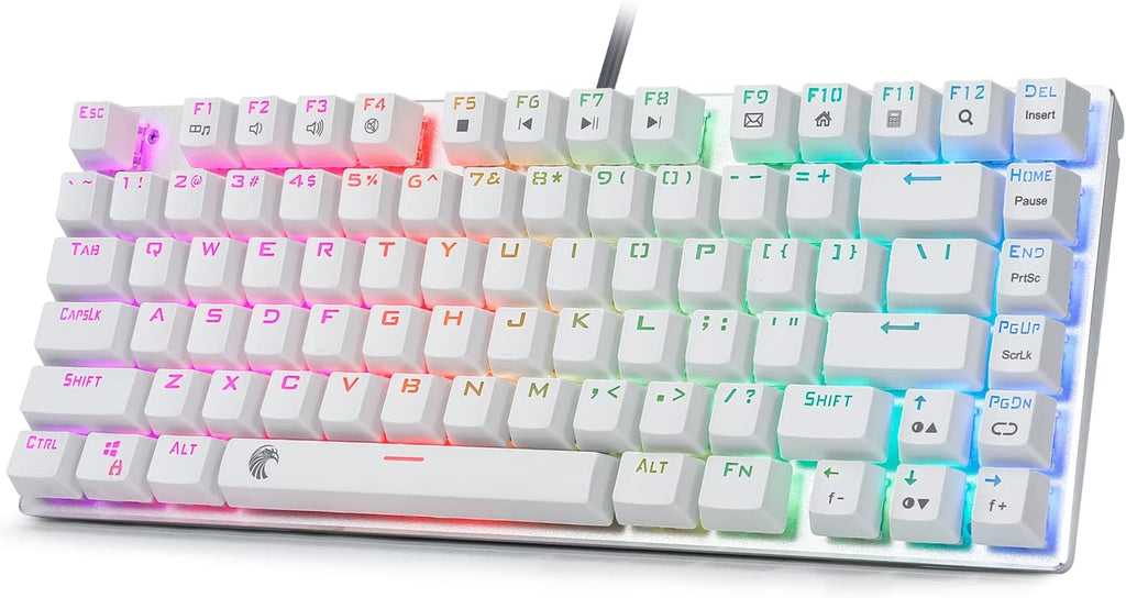 Silver and White RGB Mechanical Gaming Keyboard U80237