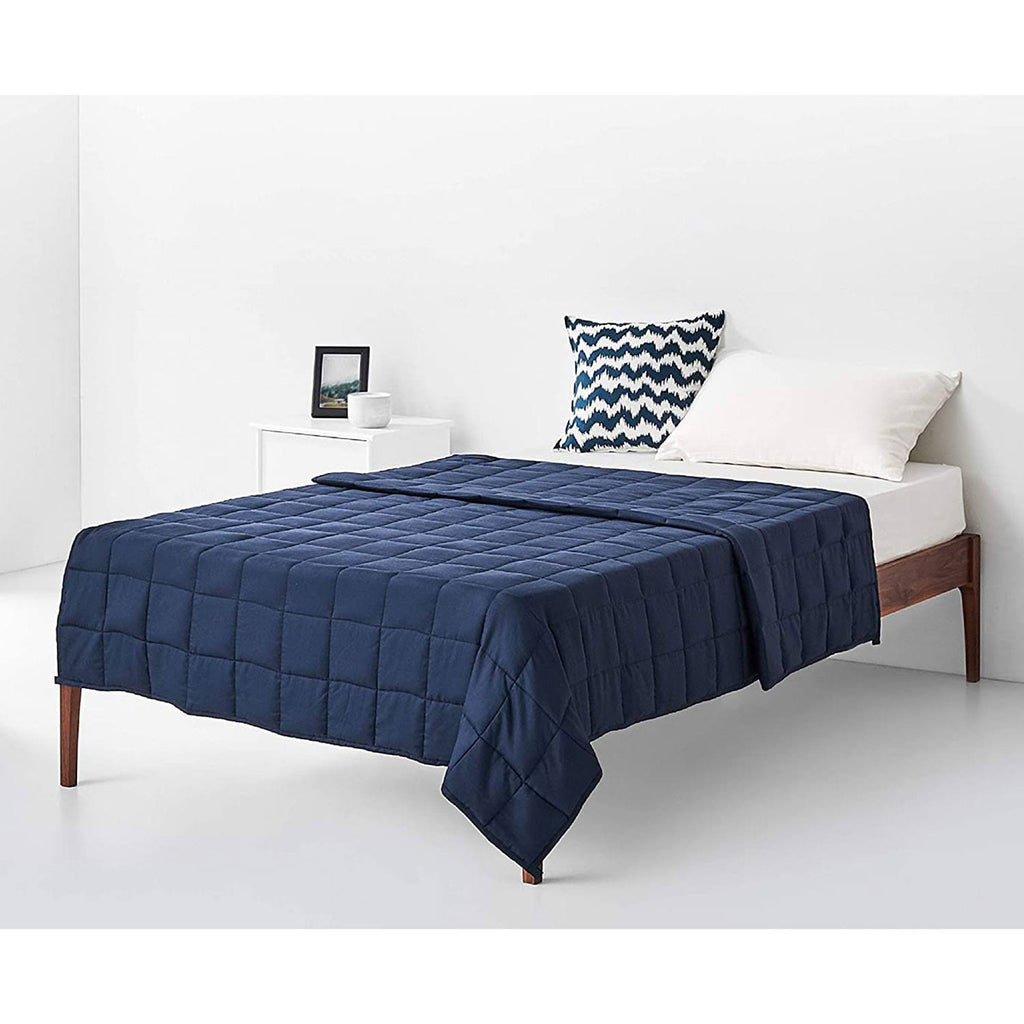 Navy Cotton 25 Pound Weighted Blanket W100704