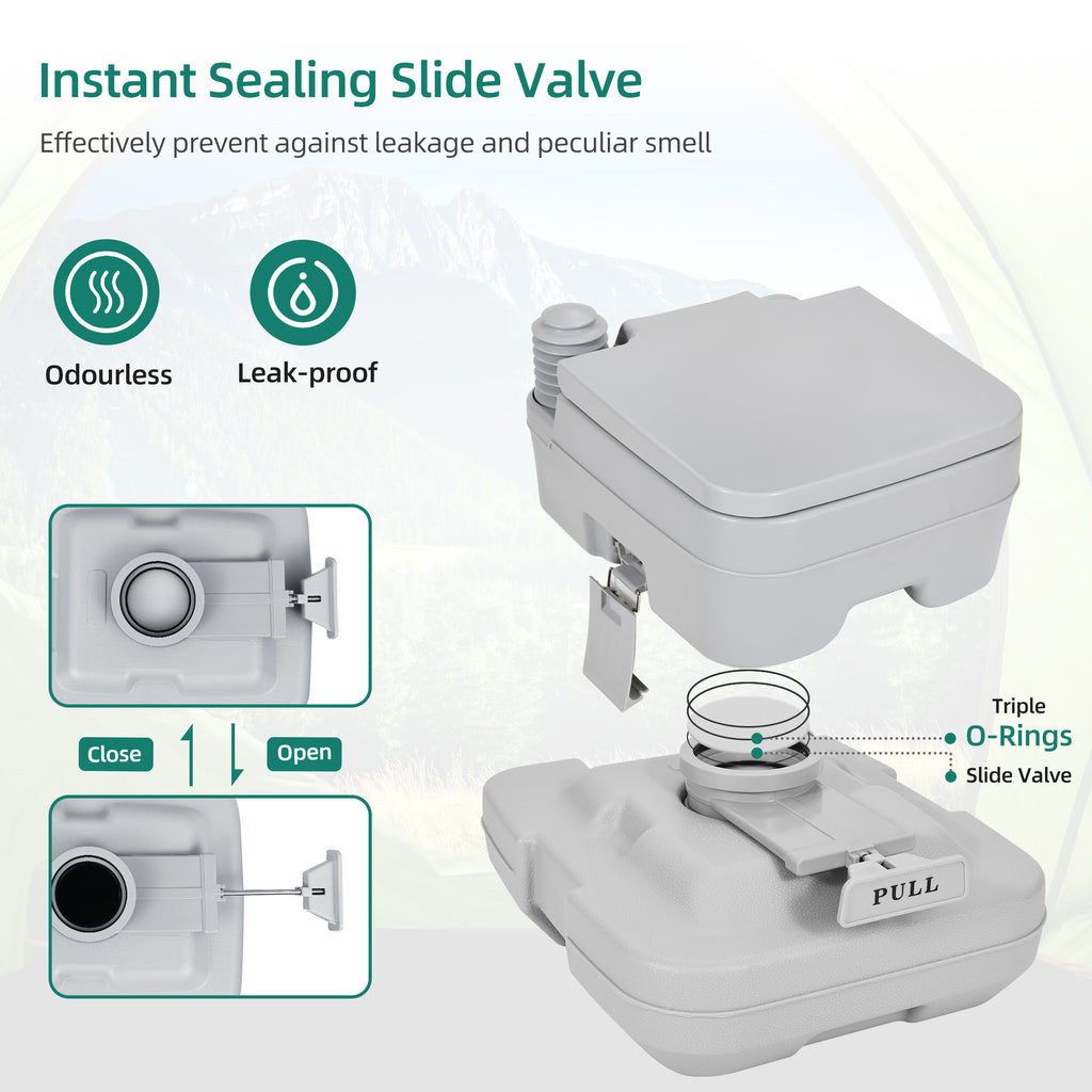 3.2 Gallon Portable Toilet with Press Flush Pump B836