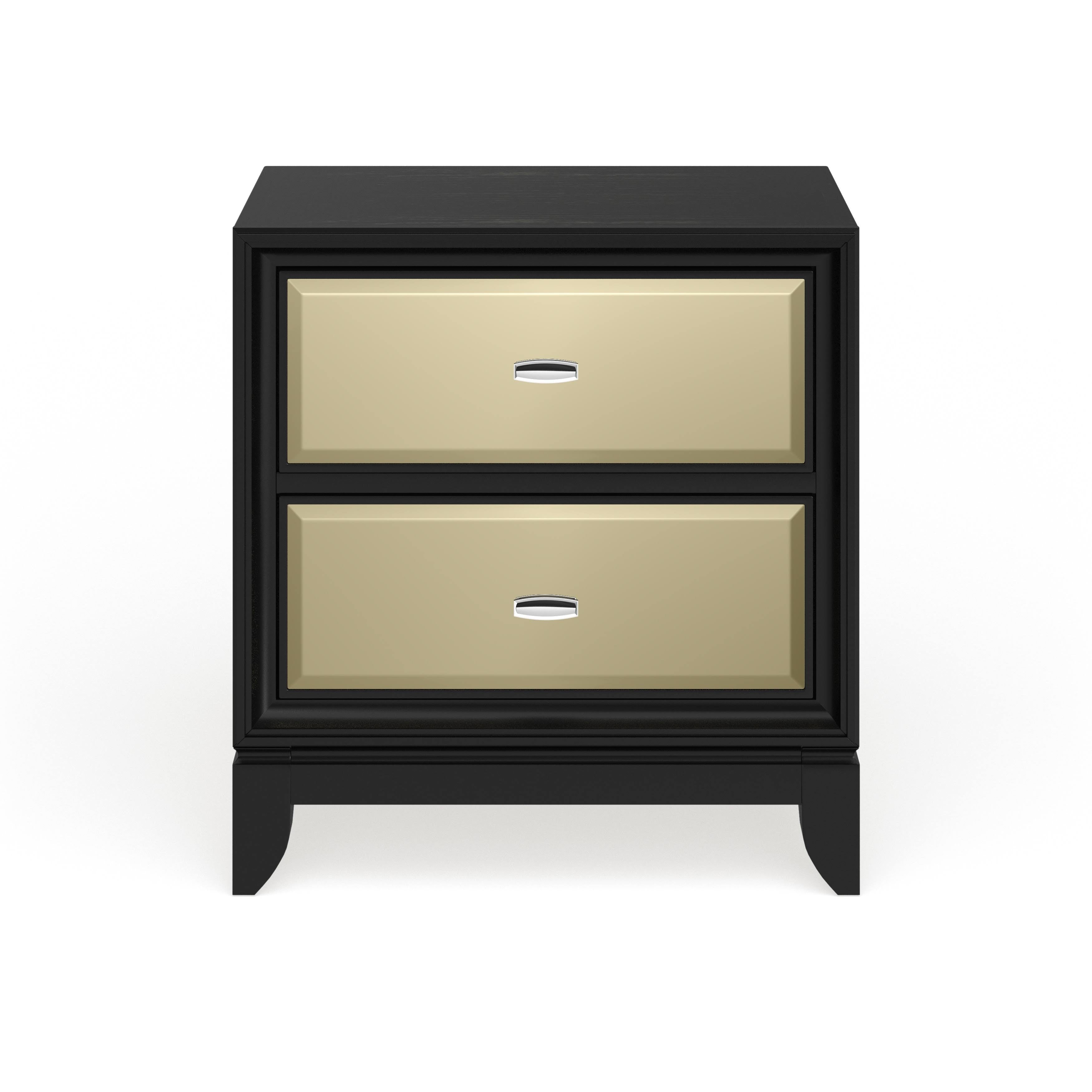 Silver-Tinted Nightstand D18761