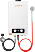 Tankless Propane Water Heater, Outdoor Portable Gas Water Heater, White X336