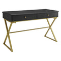 Black Two-Drawer Desk I645