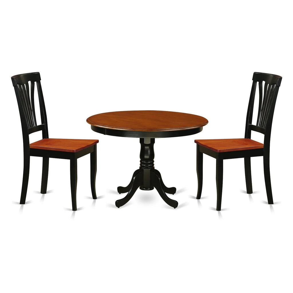 Black/Cherry 3-piece Dinette Chairs and Table Z320565