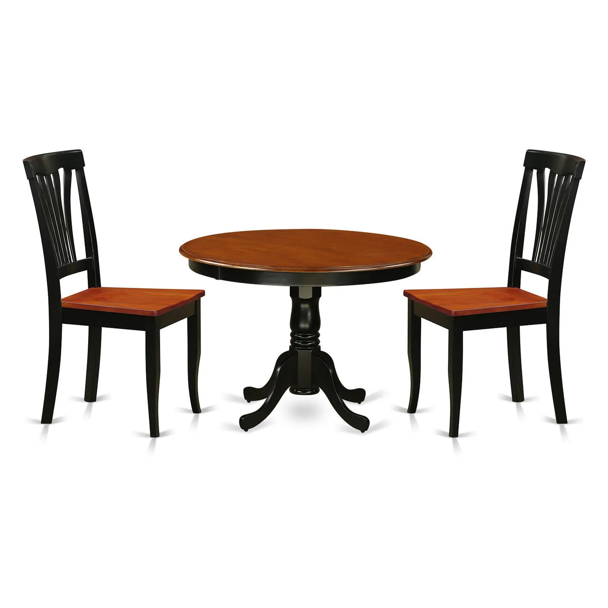 Black/Cherry 3-piece Dinette Chairs and Table Z320565