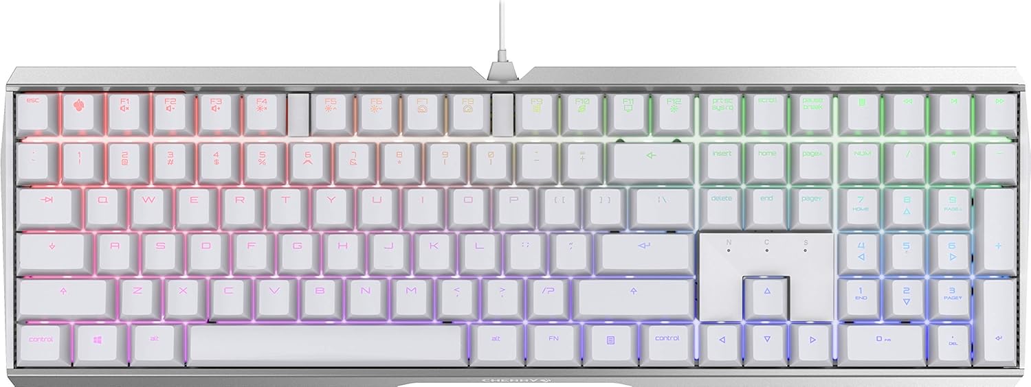 Cherry MX Board 3.0 S Wired Mechanical Keyboard Aluminum Housing MX Red Silent White QWERTY J212