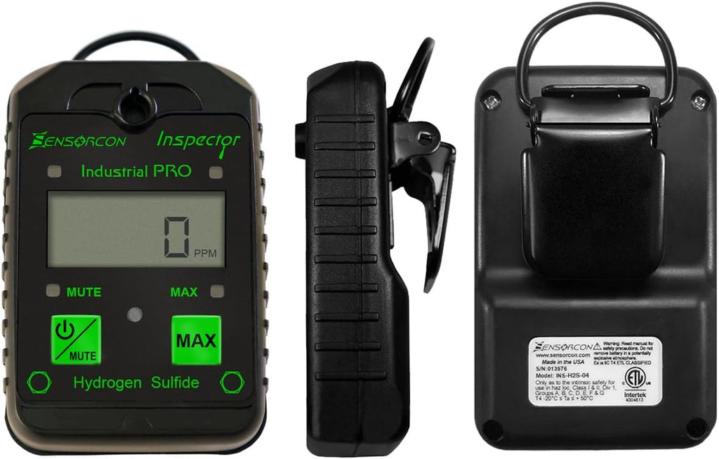 Hydrogen Sulfide Detector, Measures H2S 0-400 ppm, Waterproof F705