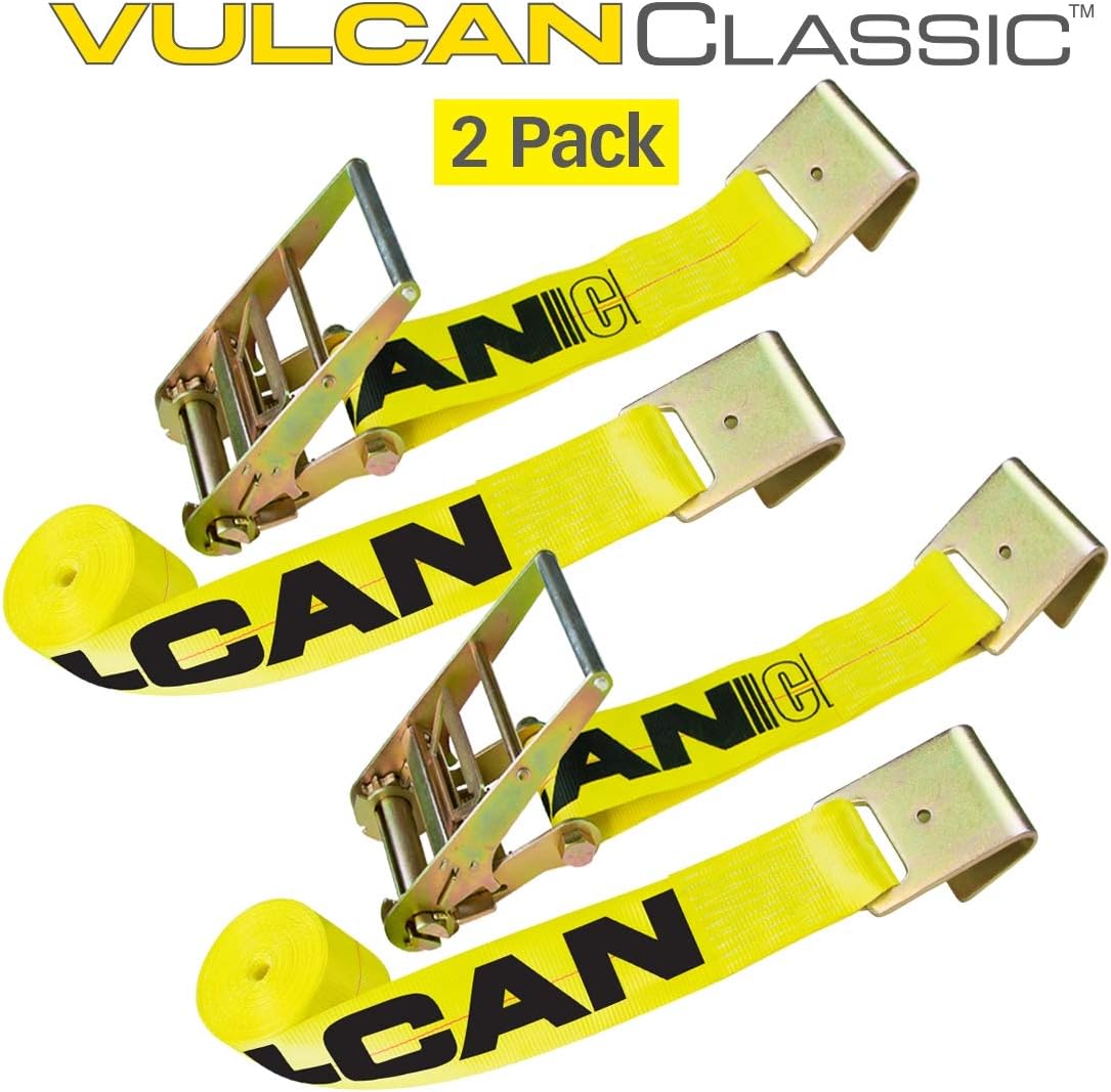 4 Inch x 30 Foot 2 Pack Ratchet Strap with Flat Hooks B9439