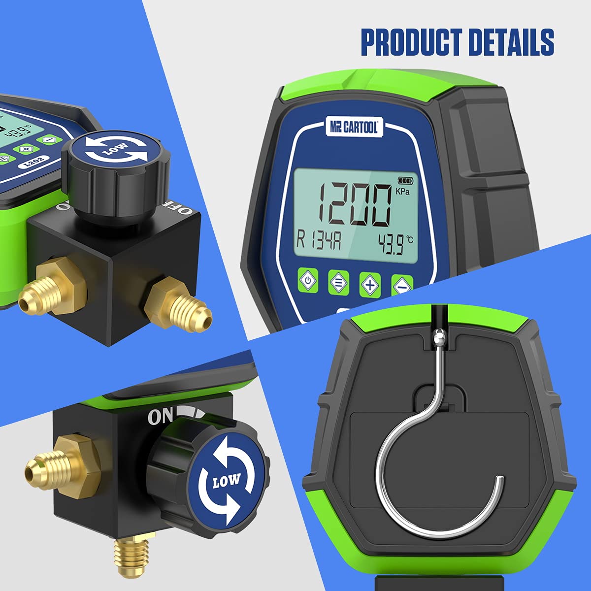 Digital Manifold Gauge Set for HVAC Systems C7450