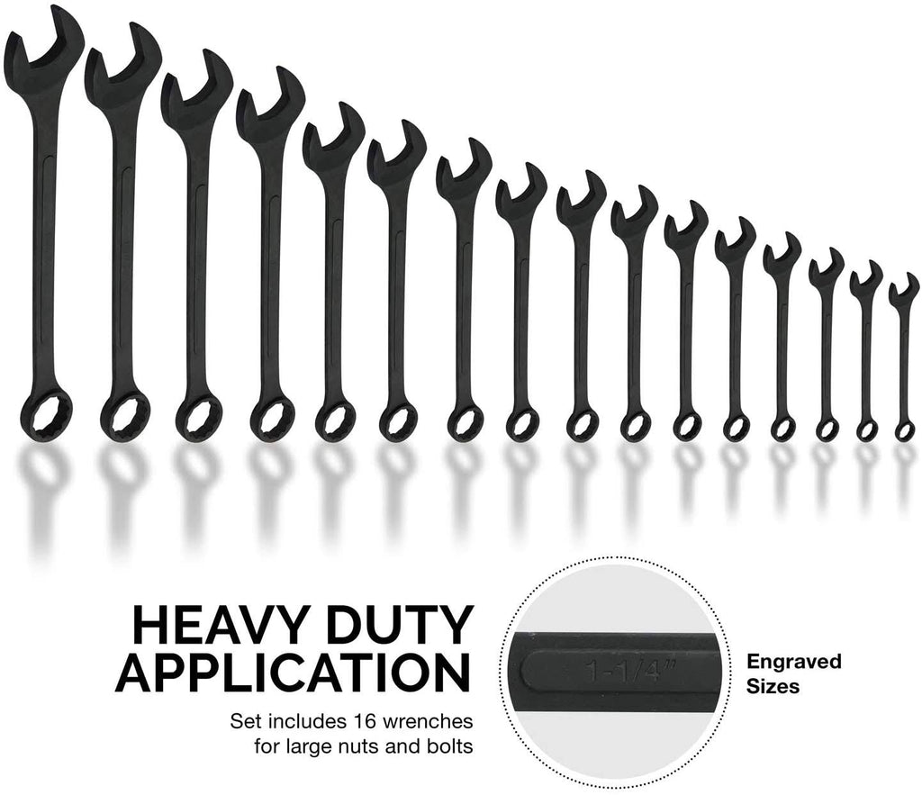 16 Piece Jumbo Combination Wrench Set N3080