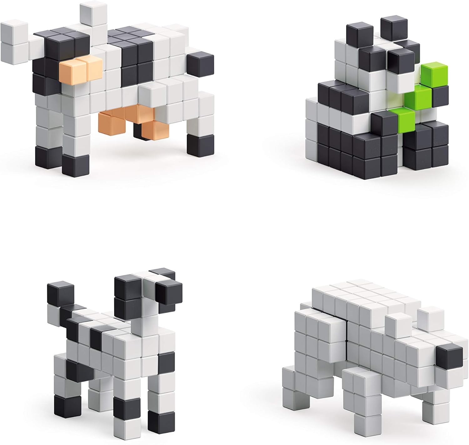 Black & White Animals Magnetic Blocks Set 195pcs F844052