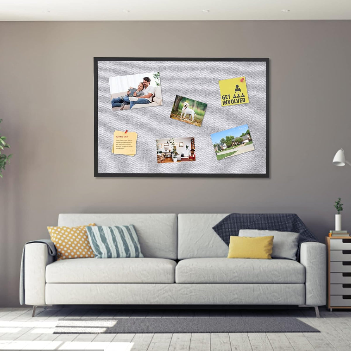24 x 36 Inch Grey Cork Bulletin Board, Pack of 2 B684520