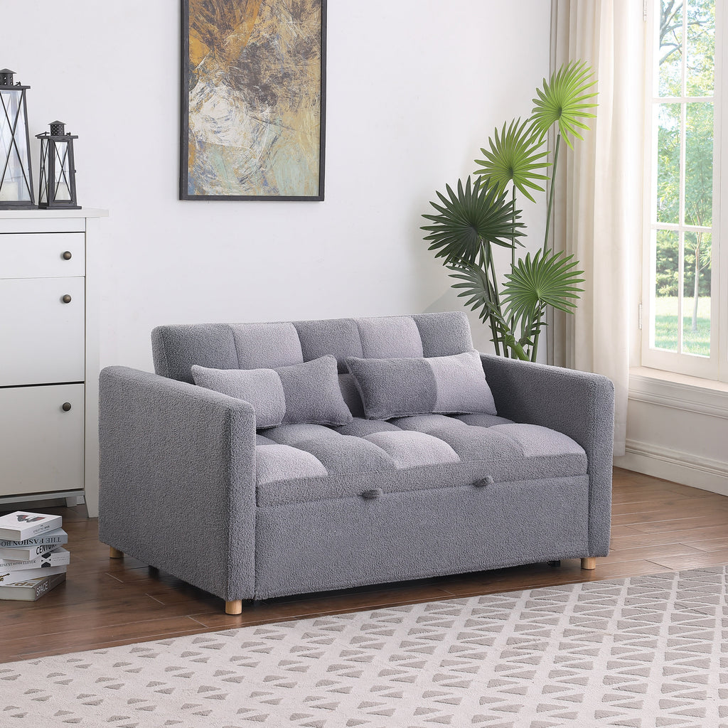 Gray Convertible Sofa Bed Couch M704