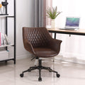 Faux Leather Height Adjustable Desk Chair with Armrest and Wheels Z8551