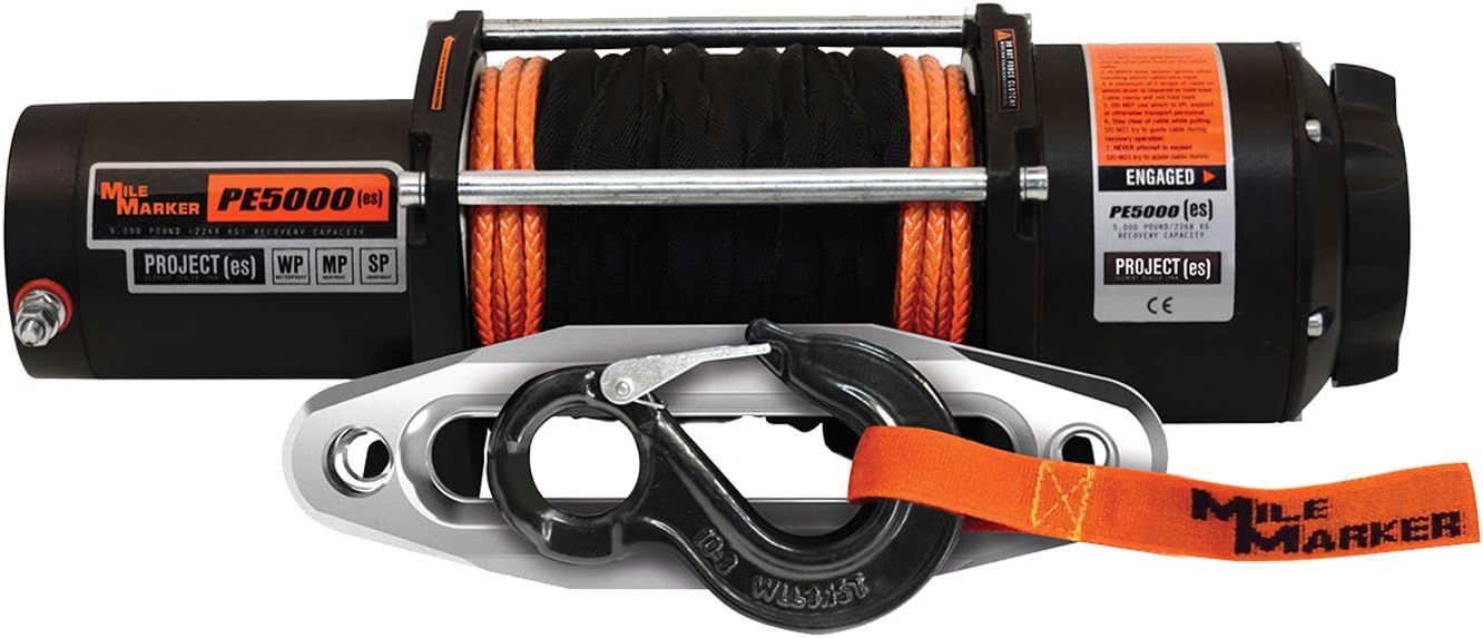 5,000 lb. Capacity Sealed Electric Winch with Synthetic Rope P412364