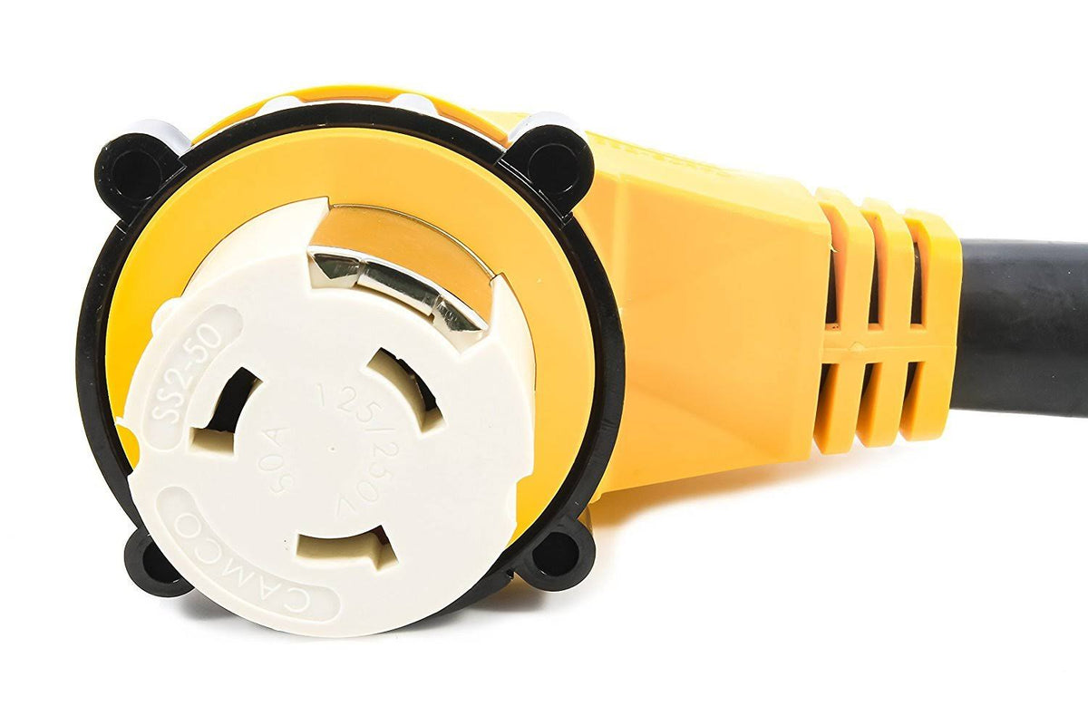 18x22 50 Amp Locking Male to 90 Degree Female Electrical Adapter P9181