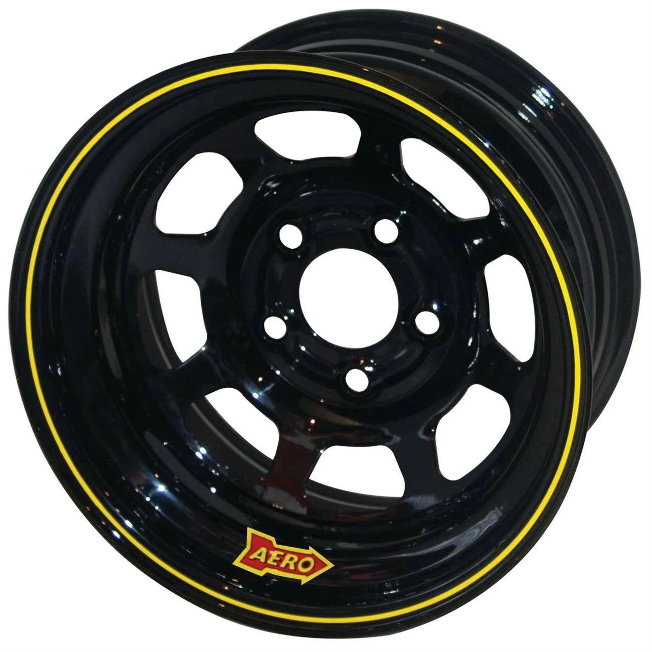 15x10 4in. 5.00 Black Aero Race Wheel P885
