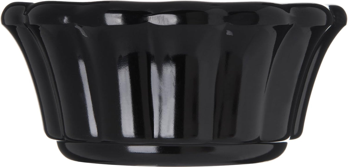 Black Melamine Scalloped Ramekin, 2 oz, Pack of 48 Y23426
