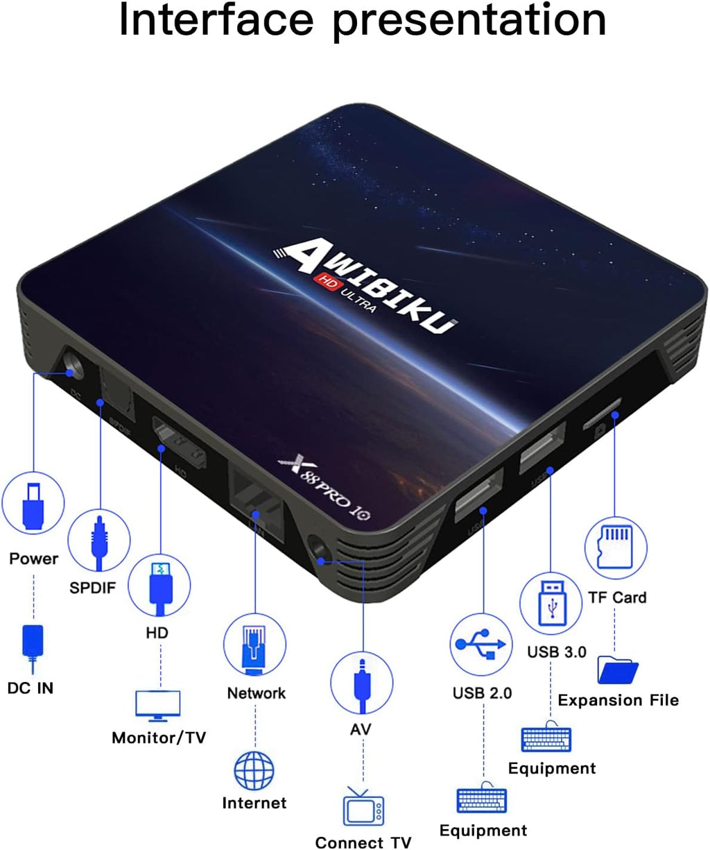 Android 11.0 TV Box 4GB RAM 32GB ROM Quad-core 4K Ultra HD with Bluetooth 4.1 Pack of 2 B9596