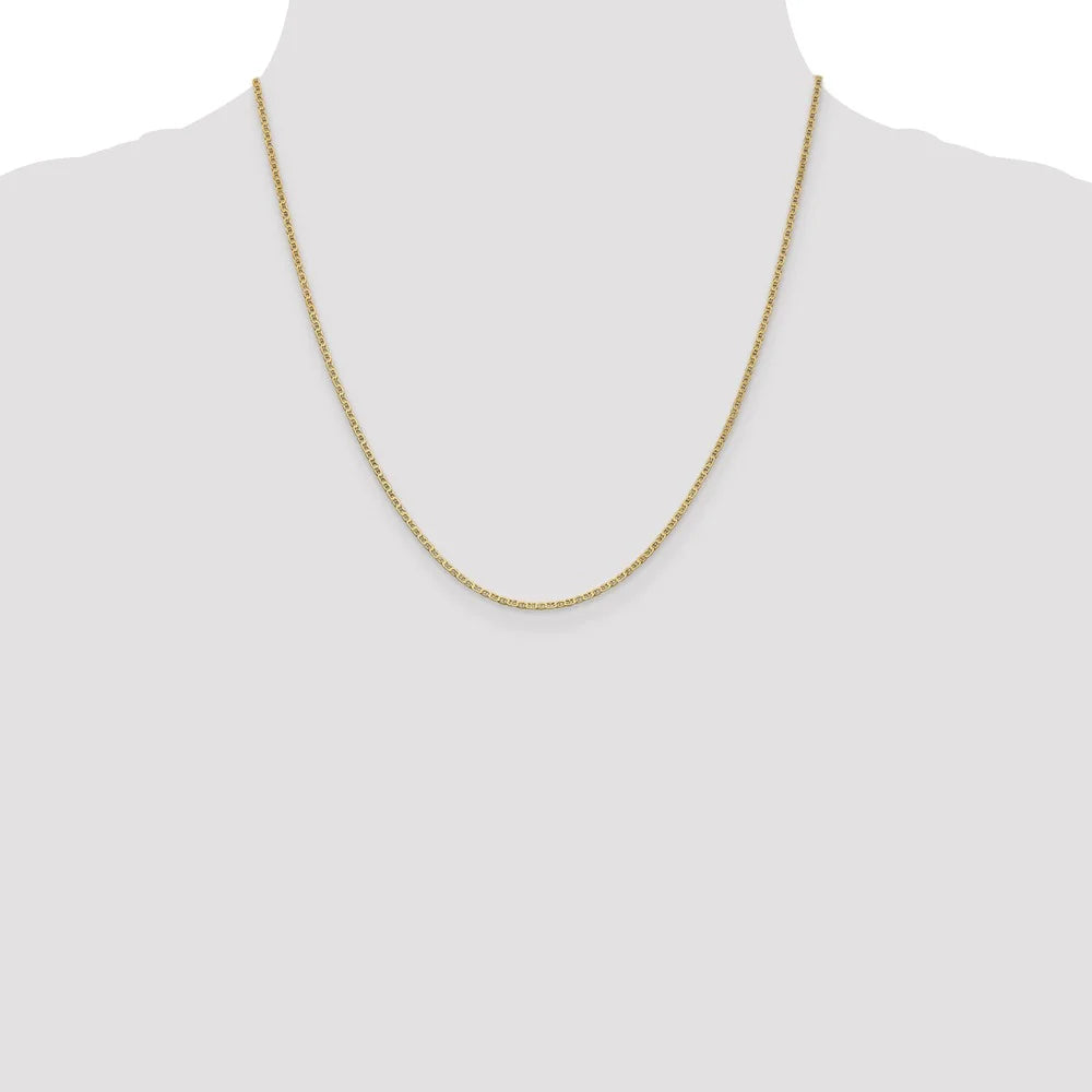 14kt Yellow Gold 1.5mm Flat Anchor Link Pendant Chain, 20 inch K19423