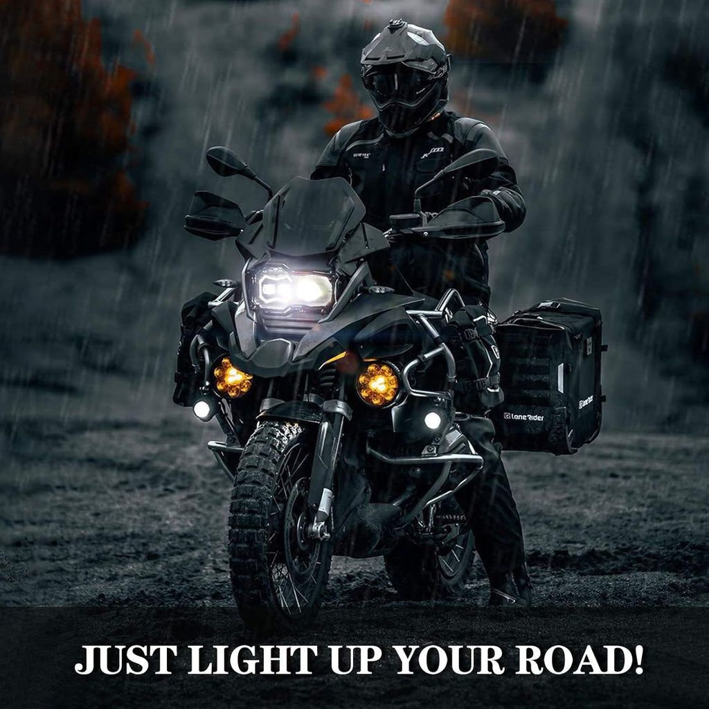LED Headlight Assembly with Angel Eyes DRL High/Low Beam V23324