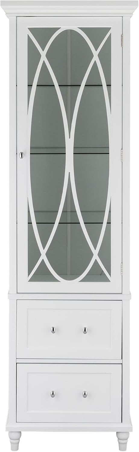 White Linen Floor Cabinet Y4925
