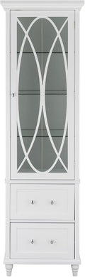 White Linen Floor Cabinet Y4925