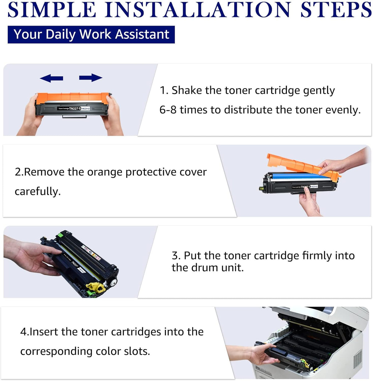 Compatible Toner Cartridge Replacement for Brother Printers (5 Pack) D488