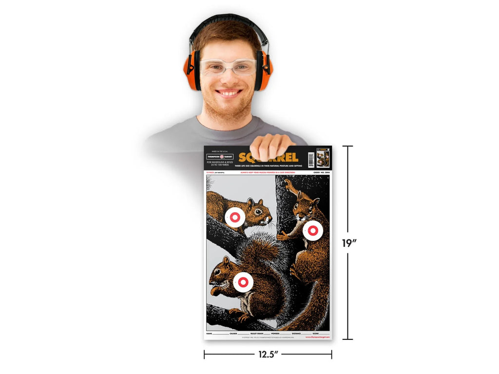 Life-Size Squirrel Paper Hunting Targets, 100 Pack S399865