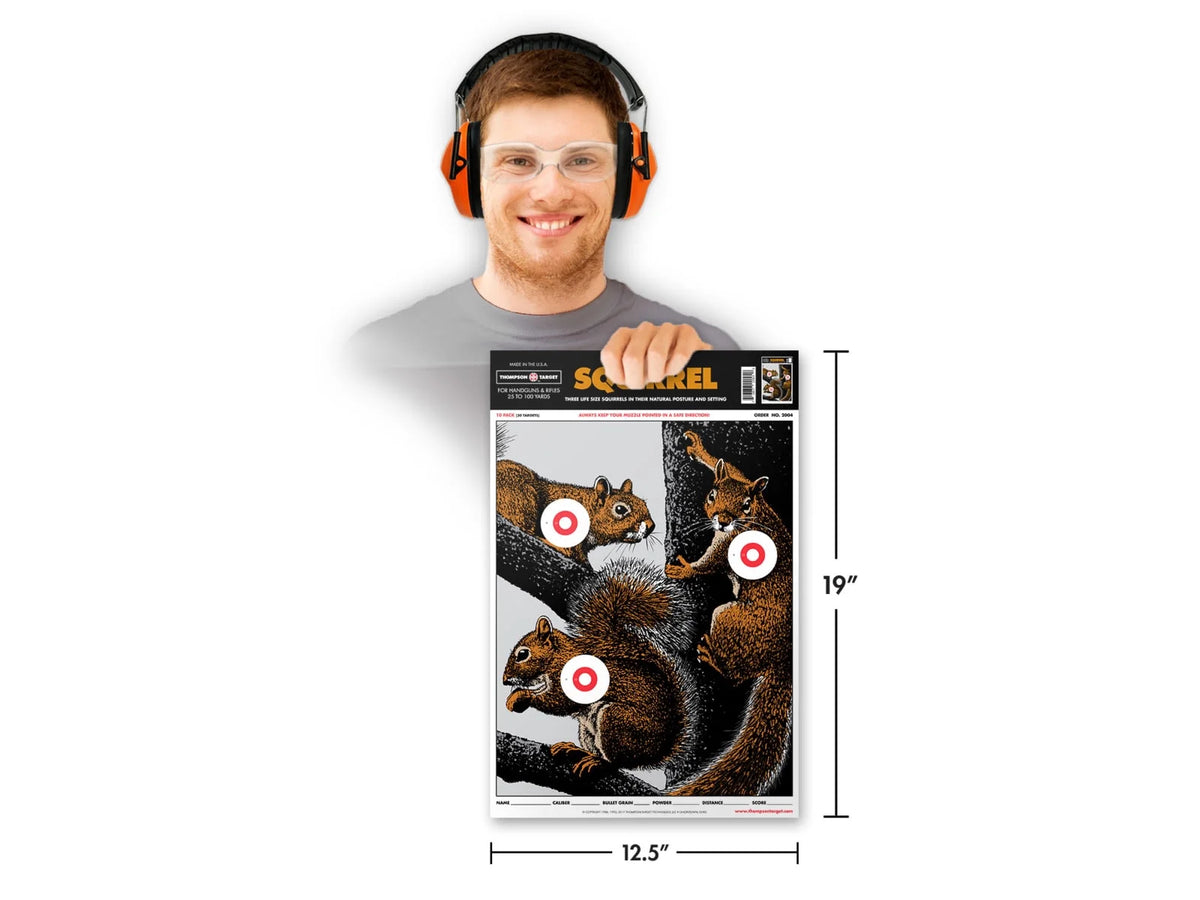 Life-Size Squirrel Paper Hunting Targets, 100 Pack S399865