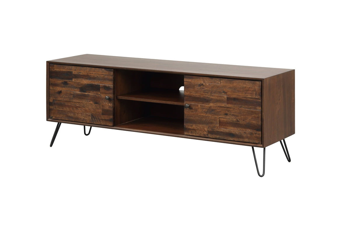 Dark Brown 2-Door 2-Shelf Media Console D200