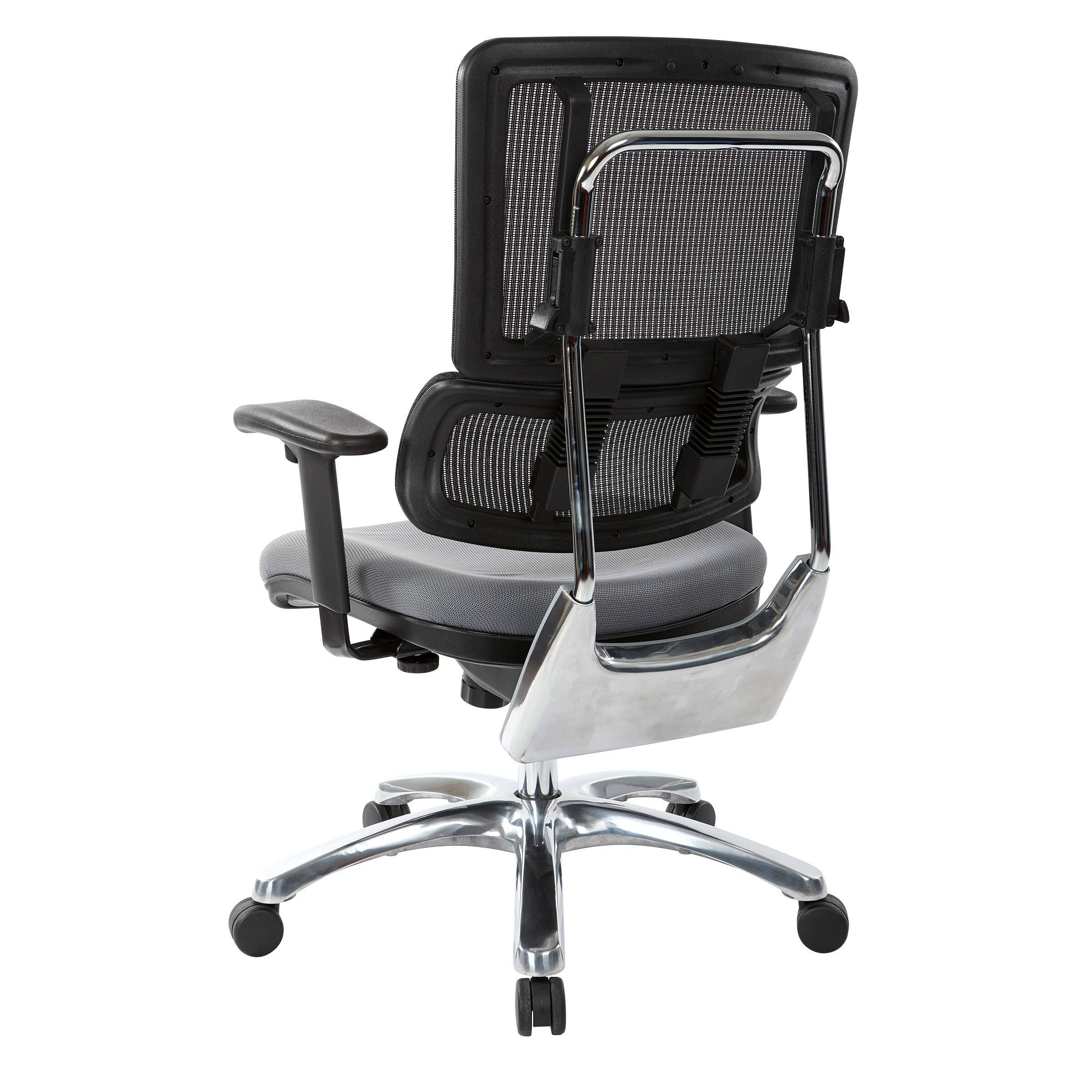 Olive Black Mesh Back Fabric Seat Chrome Base Chair O538061