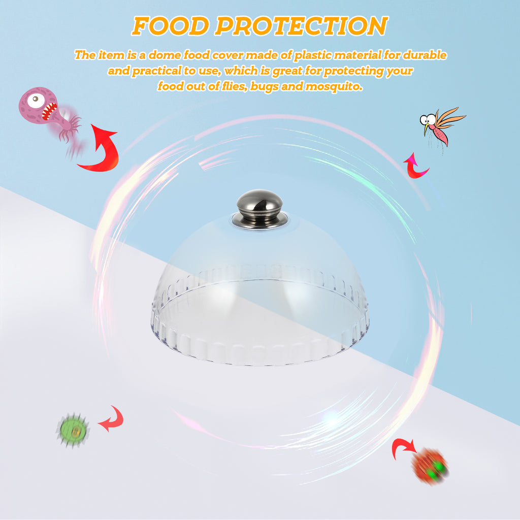 Transparent Dessert Cover Dome with Glass Stand Q885