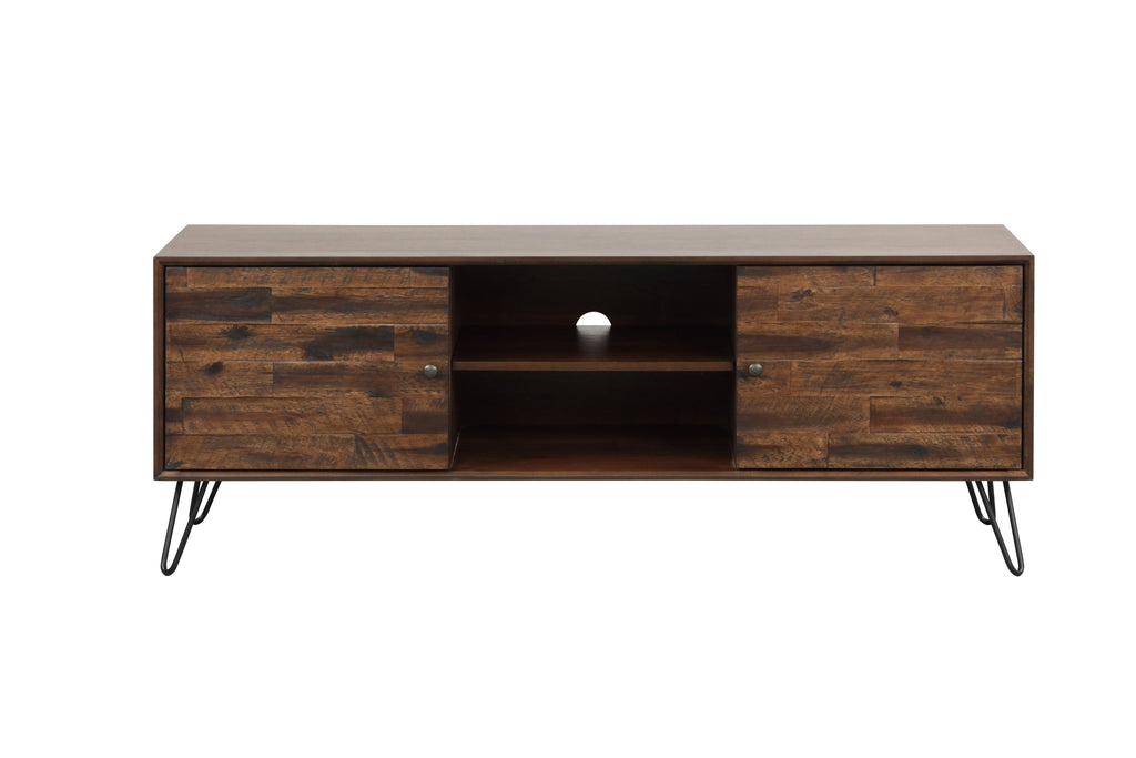 Dark Brown 2-Door 2-Shelf Media Console D200