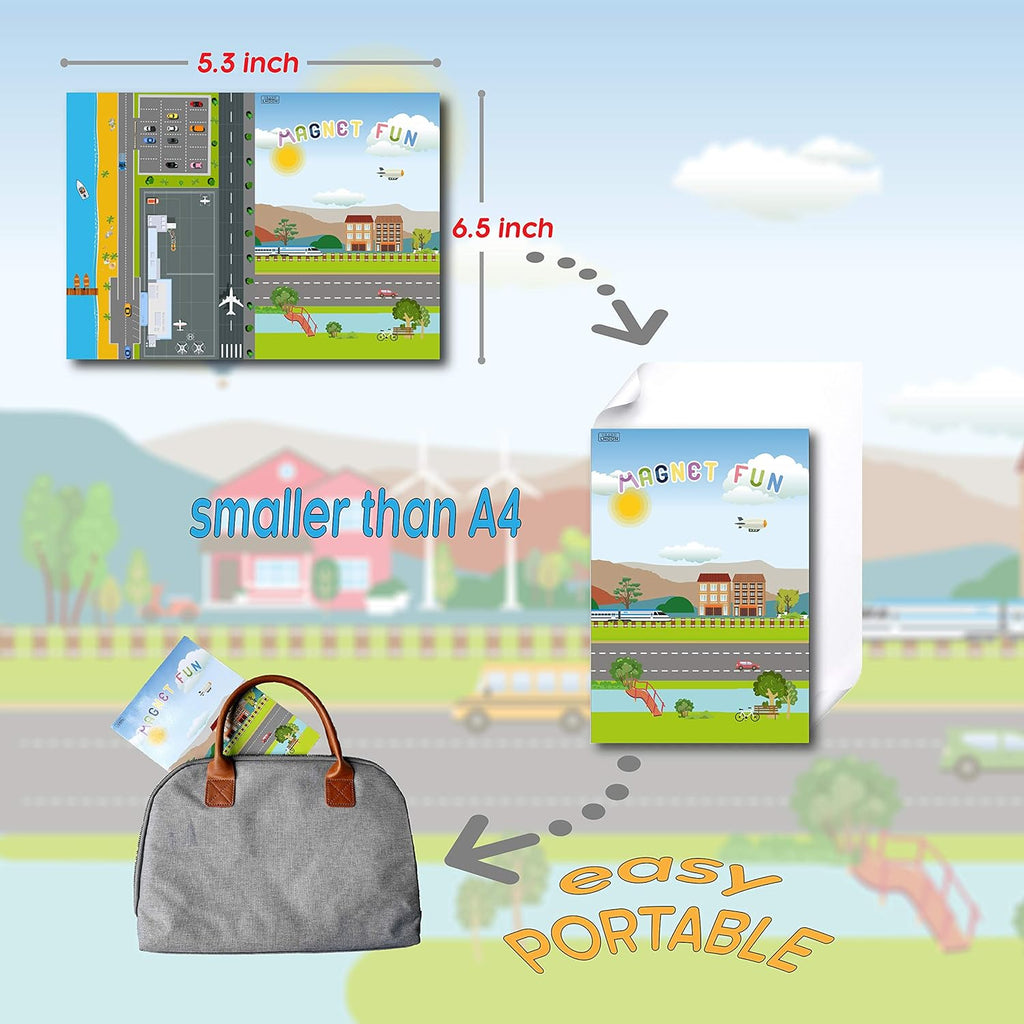Magnetic Portable Playboard Vehicles (39 Pcs) X86543