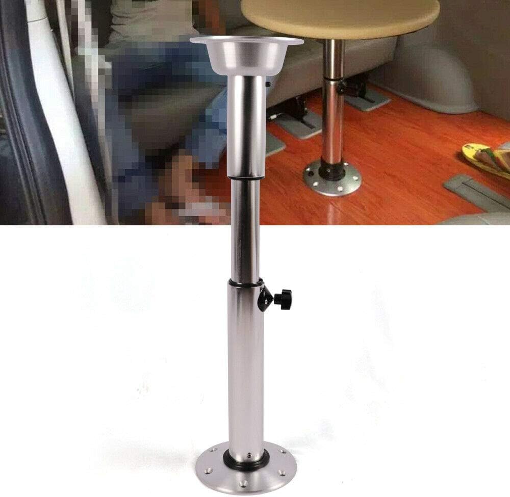 Adjustable Table Pedestal Stand 22-28 Inch Aluminum Finish Removable Q2899