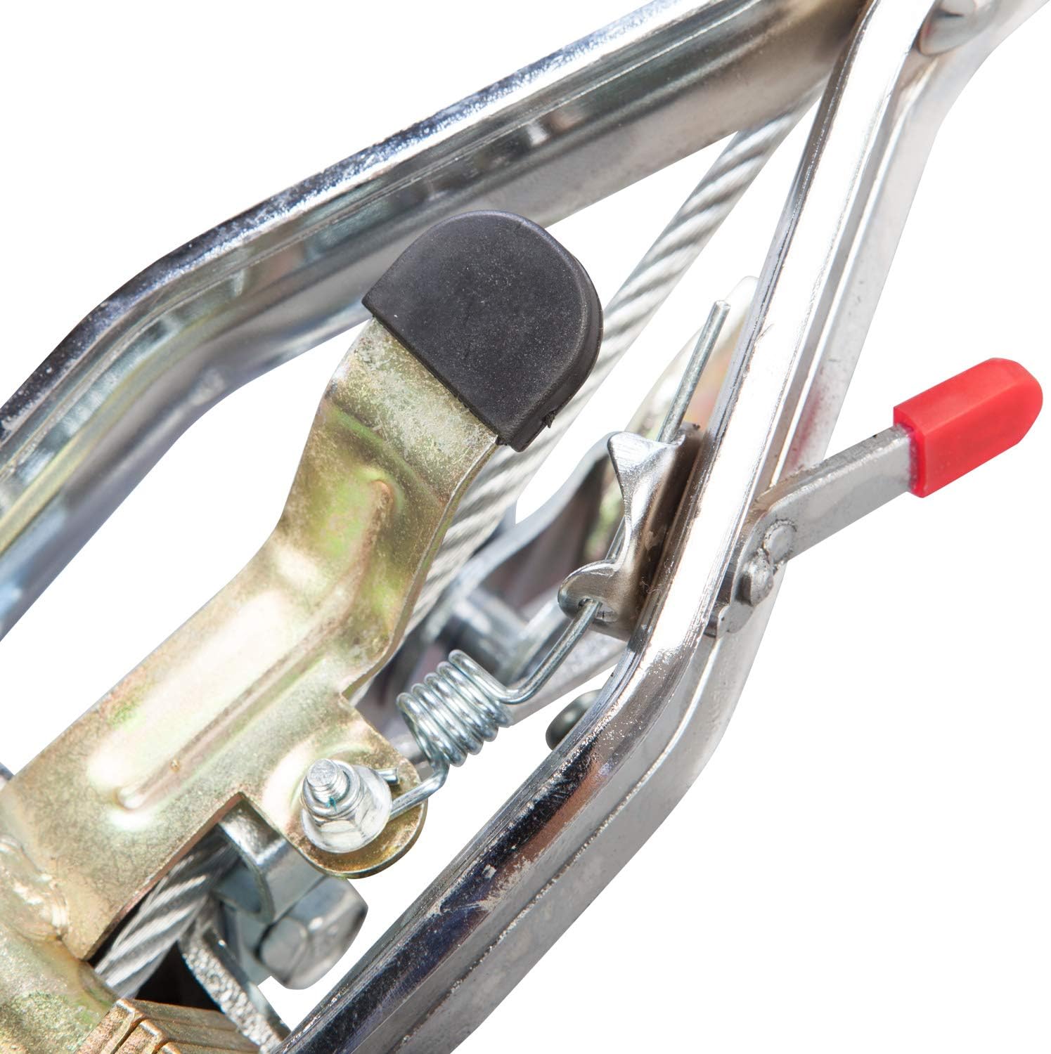4 Ton Double Gear Hand Cable Puller with 3 Hooks, Red, Pack of 2 C40739