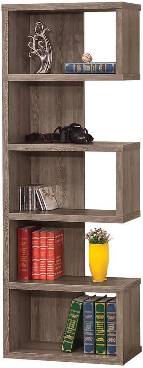 Weathered Grey Semi-Backless Bookcase N42532