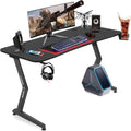 Black&Red 55 inch Gaming Desk with Carbon Fiber Z7188
