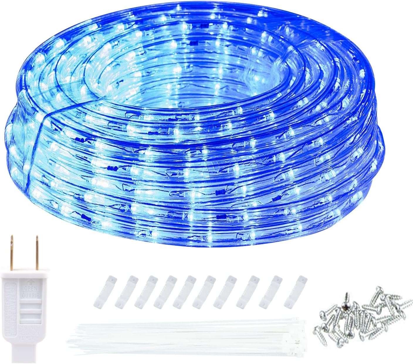 Warm White 98.4ft Outdoor LED Rope Lights W528354