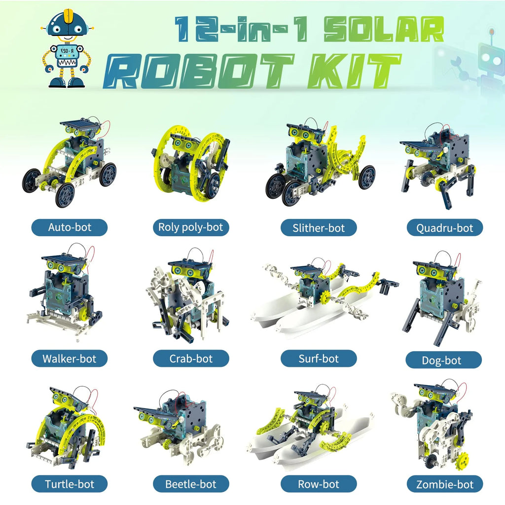 12-in-1 STEM Solar Robot Kit M122