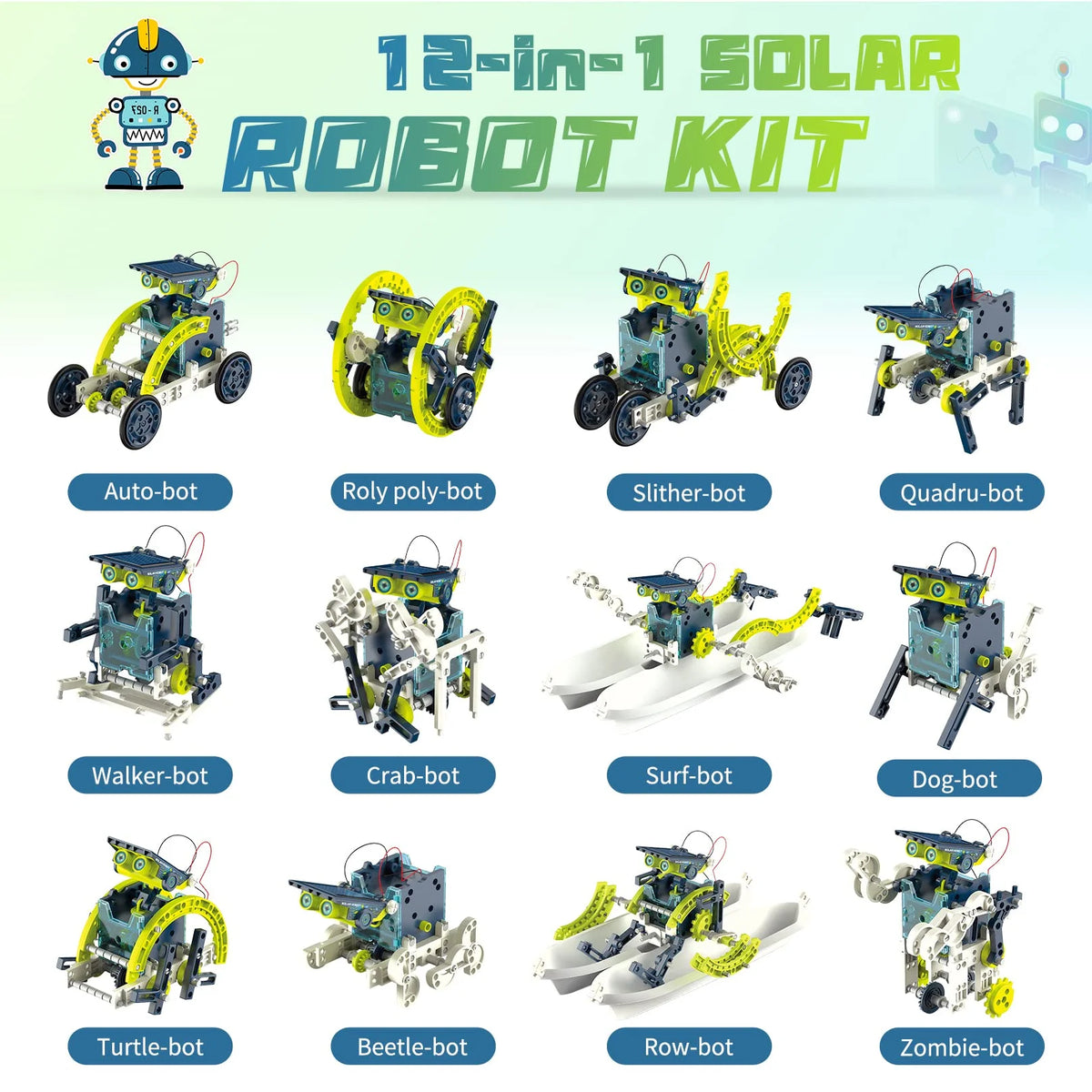 12-in-1 STEM Solar Robot Kit M122